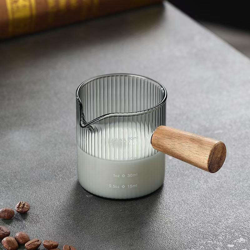 Espresso Measuring Cups Measuring Cup with Wood Handle 90 ml