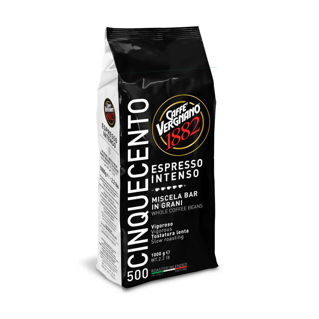 Vergnano Intenso 500 Espresso – 1KG Whole Beans (Arabica & Robusta Blend)