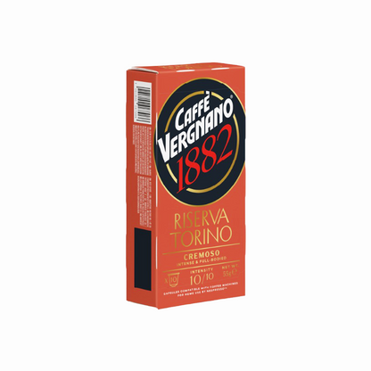 Vergnano Reserva Torino Cremoso Nespresso-Compatible Capsules – 10 Capsules