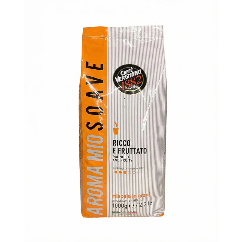 Vergnano Aroma Mio Soave Espresso – 1KG Whole Beans (Arabica & Robusta Blend)