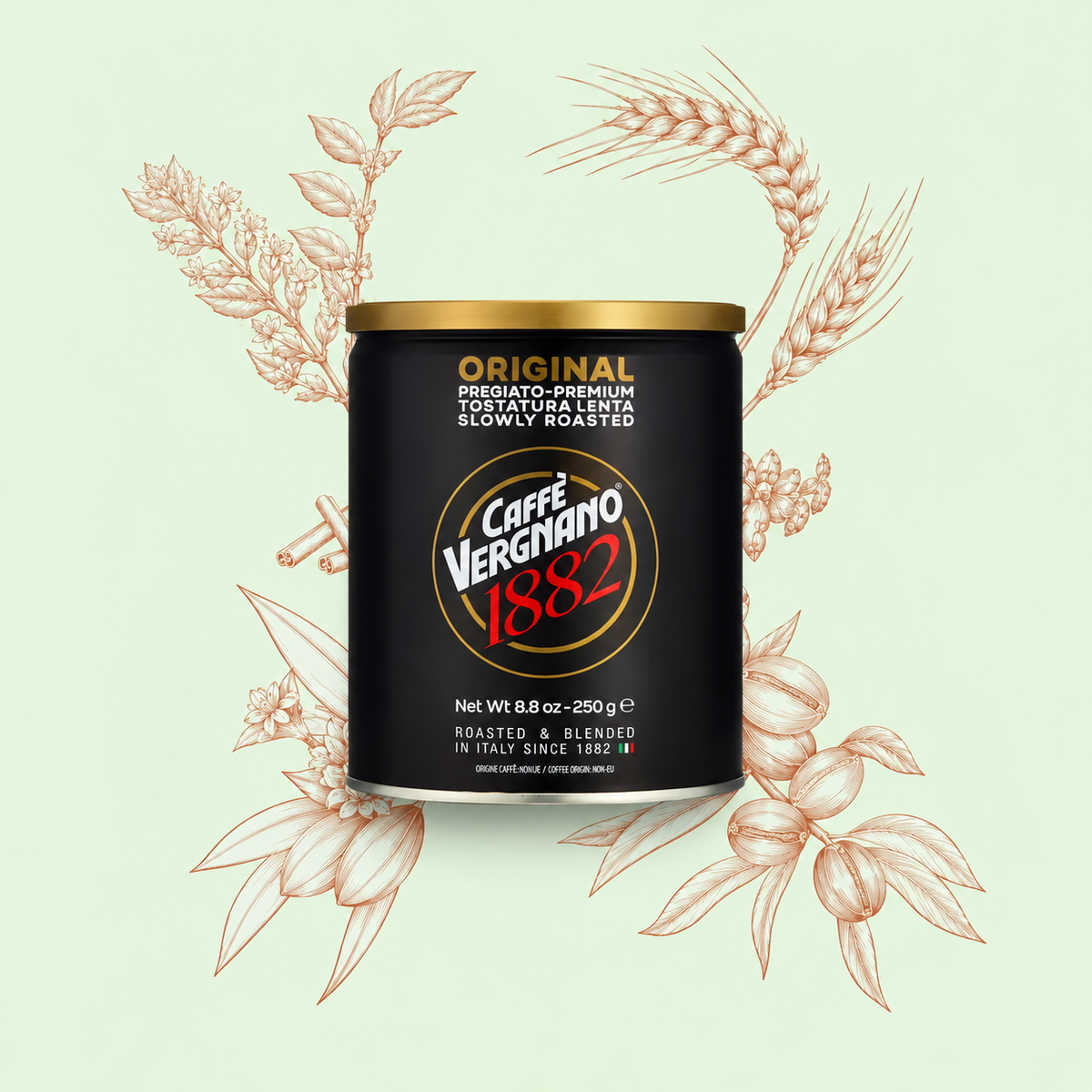 Vergnano Original Ground Espresso – 250g Tin