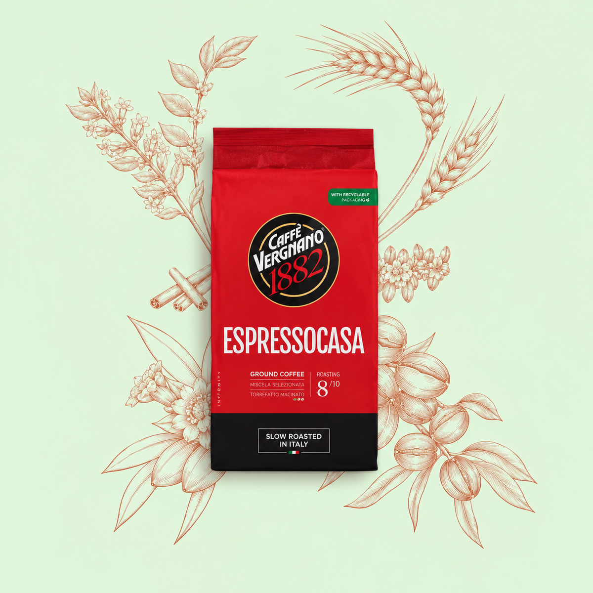 Vergnano Espressocasa Ground Coffee – 250g