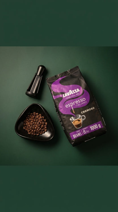 Lavazza espresso cremoso coffee beans + Dosing Bowl + WDT Coffee Distribution