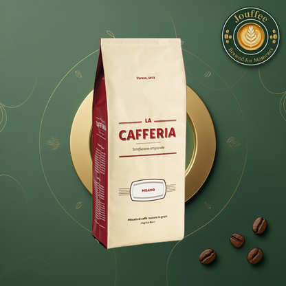 La Cafferia Milano 80% Arabica Espresso 1KG whole beans bag