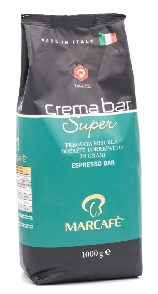 Mar Café SUPER CREMA BAR Whole Beans Coffee 1Kg image 0