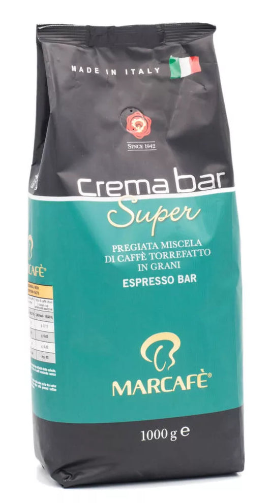Mar Café SUPER CREMA BAR Whole Beans Coffee 1Kg image 0