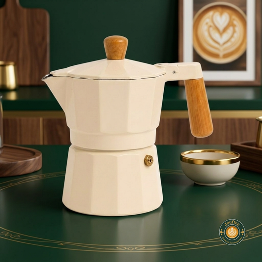 Classic Yellow Moka Pot – Rich Italian Espresso at Home