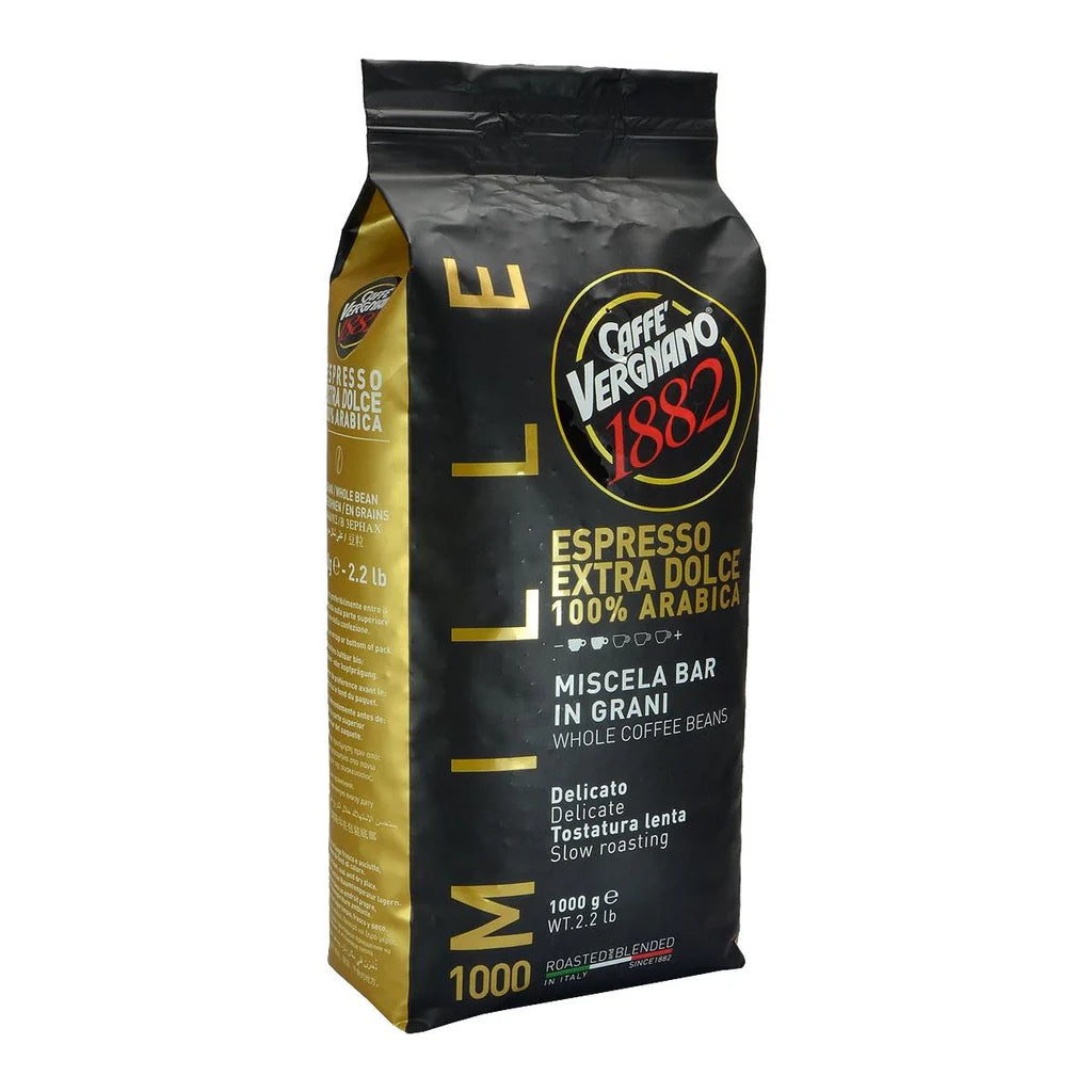 Vergnano Extra Dolce Espresso – 1KG Whole Beans (100% Arabica)