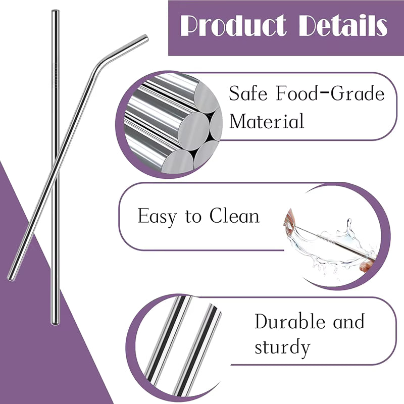 Reusable Stainless Steel Metal Straws